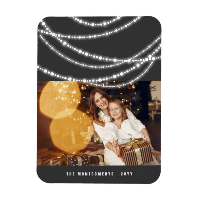 Frohe und helle Weihnachtsfeiertage Foto Magnet (Vertikal)