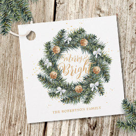 Frohe und helle Weihnachtsfeiertage Geschenkanhänger