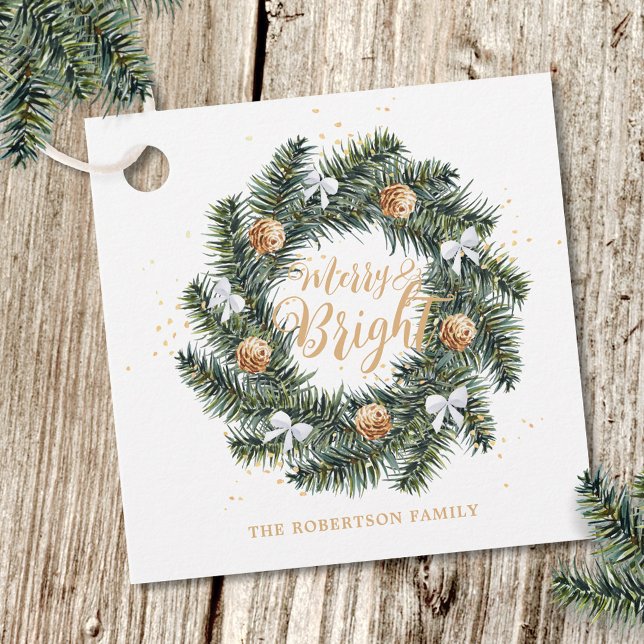 Frohe und helle Weihnachtsfeiertage Geschenkanhänger (Von Creator hochgeladen)