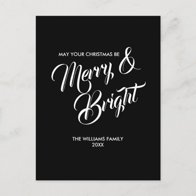 Frohe und helle Weihnachtsfeiertage Postkarte (Vorderseite)