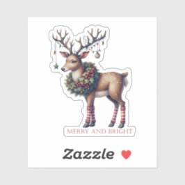 Frohe und helle Weihnachtsfeiertage Vinyl Sticker