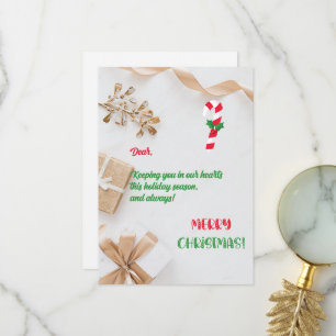 Frohe und helle Weihnachtskarte Dankeskarte