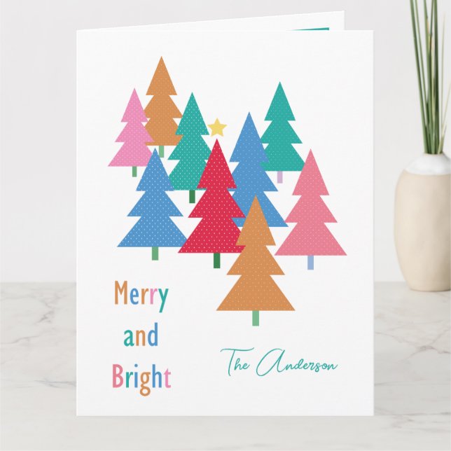 Frohe und helle Weihnachtskarte Karte (Vorderseite)