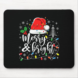 Frohe und helle Weihnachtsleuchten Weihnachten Wei Mousepad