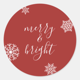 Frohe und helle Weihnachtsschneeflocken Stickers