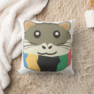 Frohe und leichte Hamster Kissen