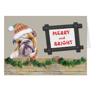 Frohe und Niedliche BullDog Weihnachten