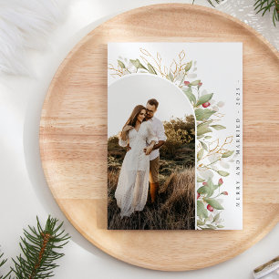 Frohe und Verheiratete Weihnachten Berry Foto Arch