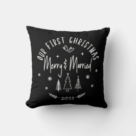 Frohe und Verheiratete Weihnachten Kissen