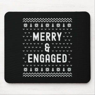Frohe und Verlobte Weihnachtsankündigung Verlobung Mousepad