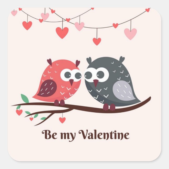 Frohe Valentinstag Aufkleber (Vorderseite)