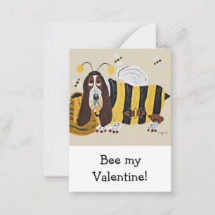 Frohe Valentinstag Basset-Falt-Grußkarte Mitteilungskarte