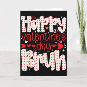 Frohe Valentinstag Bruh Meme Herz Retro Jungen Mäd Karte