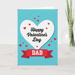 Frohe Valentinstag Dad Hearts Karte
