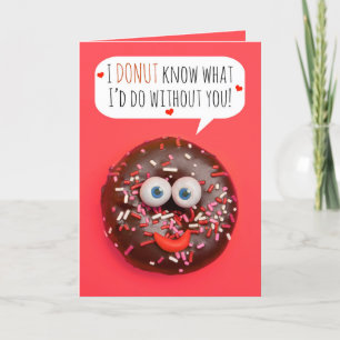 Frohe Valentinstag Donut Humor Feiertagskarte