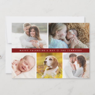 Frohe Valentinstag-Familienfotos individuell in Ro Einladung