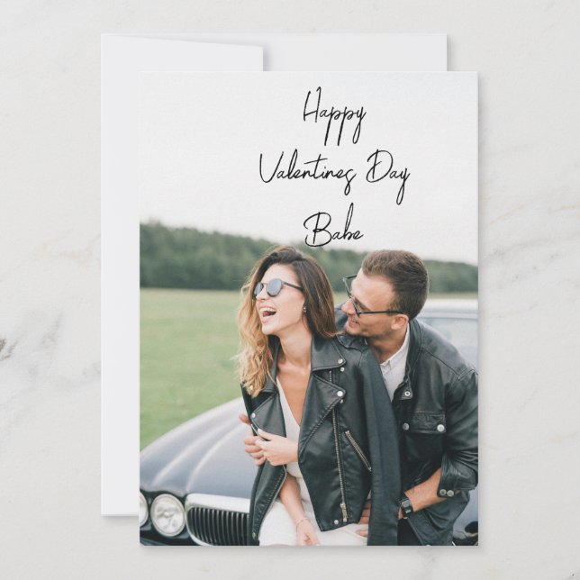 Frohe Valentinstag-Foto Feiertagskarte (Vorderseite)