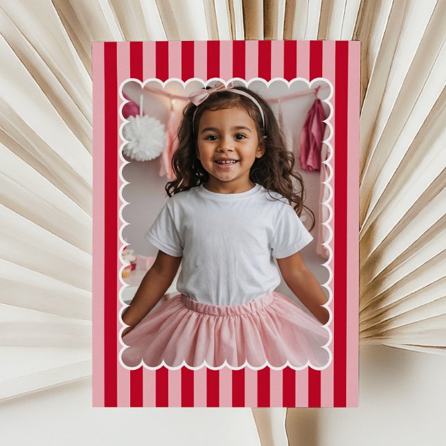 Frohe Valentinstag Fotografie Modern Mitteilungskarte (Von Creator hochgeladen)