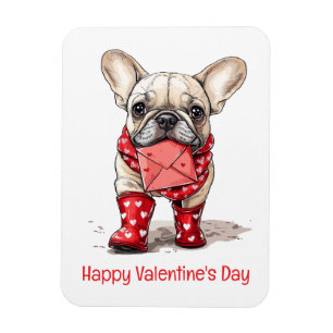 Frohe Valentinstag Französische Bulldogge Liebesbr Magnet