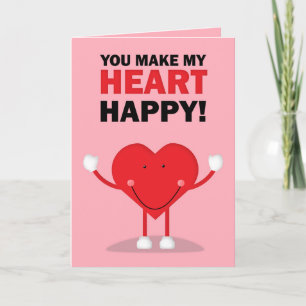Frohe Valentinstag Fröhlicher Herz Humor Feiertagskarte