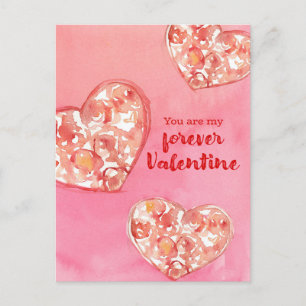 Frohe Valentinstag für immer Valentinsherzen Feiertagspostkarte