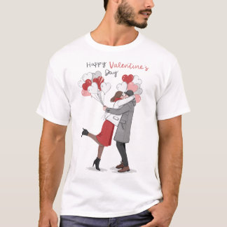Frohe Valentinstag Gestaltung T-Shirt