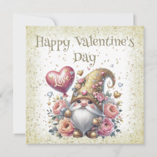 Frohe Valentinstag-Gnome Karte