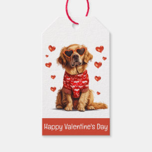 Frohe Valentinstag Golden Retriever Hund Geschenkanhänger