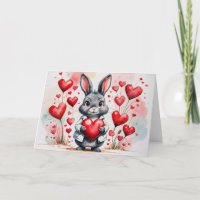 Frohe Valentinstag-Hase