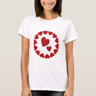 Frohe Valentinstag Herz Rot T-Shirt