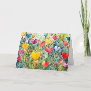 Frohe Valentinstag-Herzen  Feiertagskarte