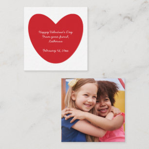 Frohe Valentinstag-Herzfotoklassenraum individuell Mitteilungskarte