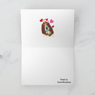 Frohe Valentinstag-Hund-Faltgrußkarte Karte