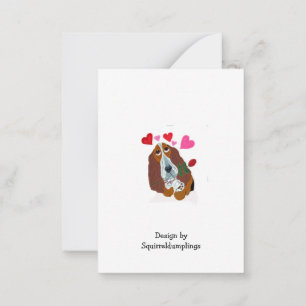 Frohe Valentinstag-Hund-Faltgrußkarte Mitteilungskarte