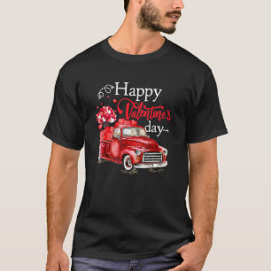 Frohe Valentinstag-LKW mit Liebe von Katze Er T-Shirt