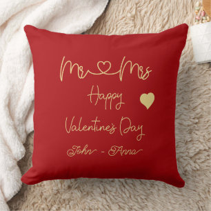 Frohe Valentinstag Mr & Mrs Kissen