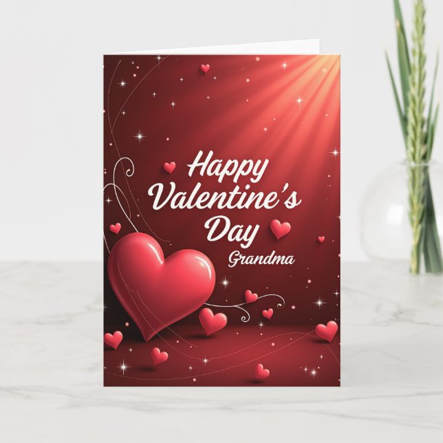Frohe Valentinstag Oma Karte (Vorderseite)