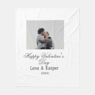 Frohe Valentinstag-Paar-Foto modern einfach t Fleecedecke