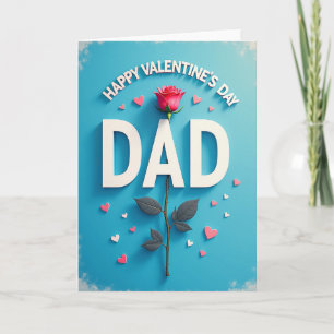 Frohe Valentinstag Papa Rosenkarte Karte