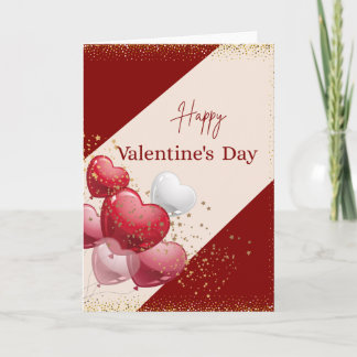 Frohe Valentinstag Romantische Herz-Grußkarte Karte