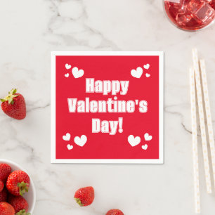 Frohe Valentinstag romantische rote Papiertücher Serviette
