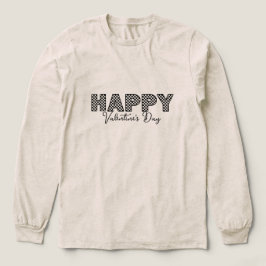 'Frohe Valentinstag' Schachbrett-Buchstaben Cozy Tri-Blend Shirt