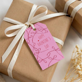 Frohe Valentinstag – Schleifenbögen | Minimal Lieb Geschenkanhänger