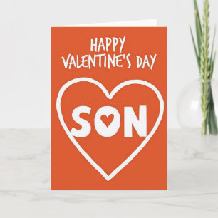 Frohe Valentinstag Sohn Herz Karte