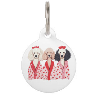 Frohe Valentinstag Standard Pudel Hunde Haustiermarke