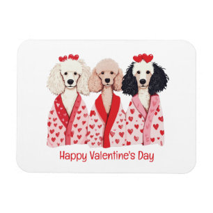 Frohe Valentinstag Standard Pudel Hunde Magnet