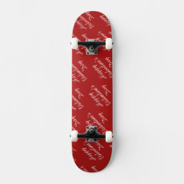 Frohe Valentinstag Textmuster Stylisch Skateboard