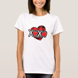 Frohe Valentinstag xoxo weiß & rot T-Shirt