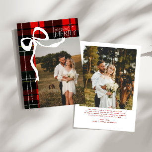 Frohe & Verheiratete Schrift Foto Weihnachten Tart