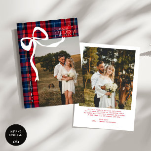 Frohe & Verheiratete Schrift Foto Weihnachten Tart